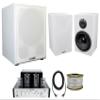Rockville BluTube Amplifier Home Receiver+6.5" White Bookshelf Speakers+12" Sub view 1