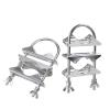 Eightwood Double Antenna Mast Clamp V Jaw Mounting Bracket U Bolts, 2 Sets view 1