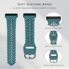 Ginkgonut Beautiful Silicone Slim Sport Band Compatible with Fitbit Sense/Versa 3 / Versa 4 / Sense 2 Bands Women, Soft Silicone Lace Replacement Smartwatch Wristband for Women view 2
