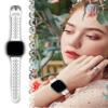 Ginkgonut Beautiful Silicone Slim Sport Band Compatible with Fitbit Sense/Versa 3 / Versa 4 / Sense 2 Bands Women, Soft Silicone Lace Replacement Smartwatch Wristband for Women view 3