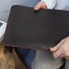 Aartedesign Vintage Genuine Leather Sleeve case 13-inch MacBook Air M1 M2 m3 m4 A2337 A2179 A1932 (2018-2026) MacBook Pro M1 m2 m3 m4 (2016-2026) (Horizontal, Chocolate) view 4