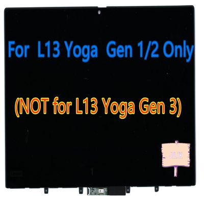13.3" FHD LCD Screen Touch Display Replacement Bezel Assembly 5M10W64463 for Lenovo Thinkpad L13 Yoga Gen 1 / Gen 2