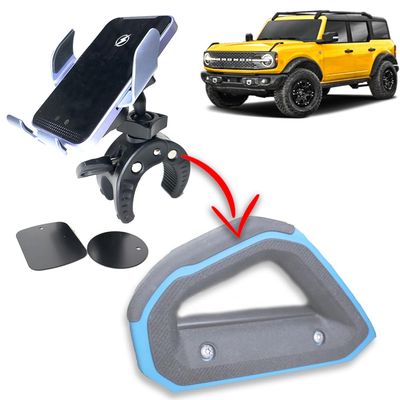 15W Qi Fast Wireless Charger Phone Mount for Ford Bronco Center Console | Phone Holder for 2021-2026 Models | Grea Gift idea