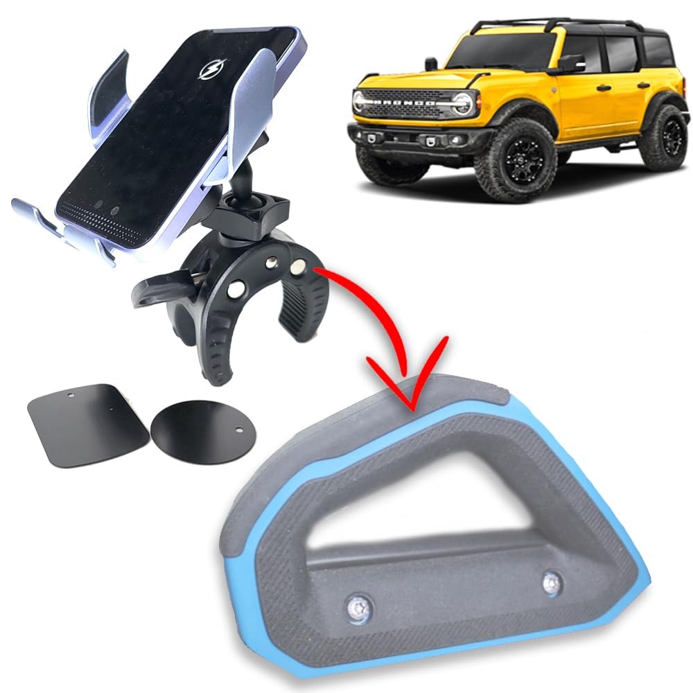15W Qi Fast Wireless Charger Phone Mount for Ford Bronco Center Console | Phone Holder for 2021-2026 Models | Grea Gift idea