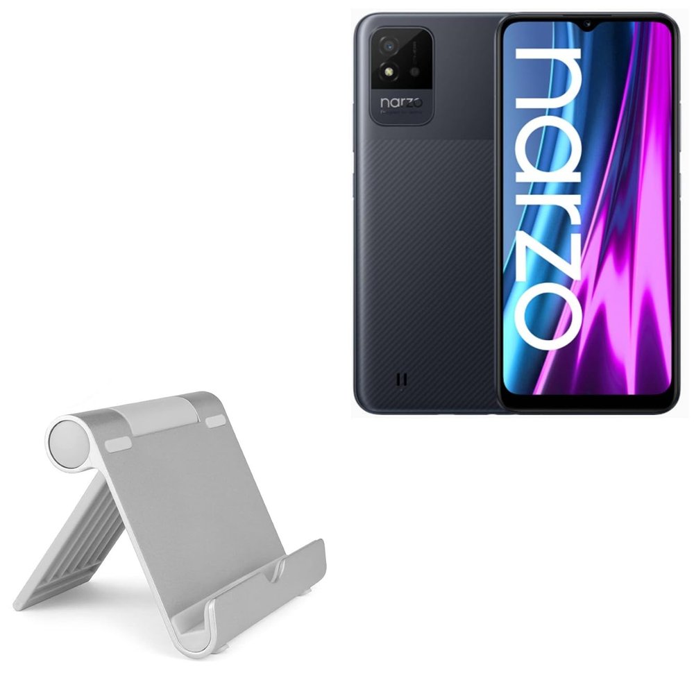 BoxWave Stand and Mount Compatible with Realme Narzo 50i - VersaView Aluminum Stand, Portable, Multi Angle Viewing Sturdy