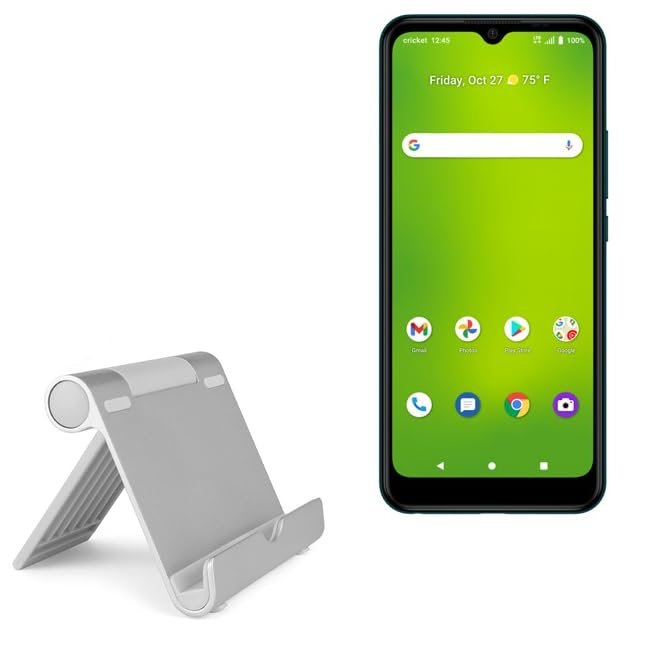 BoxWave Stand and Mount Compatible with Cricket Splendor - VersaView Aluminum Stand, Portable, Multi Angle Viewing Sturdy
