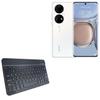 BoxWave Keyboard Compatible with Huawei P50 Pro (6.6) - SlimKeys Bluetooth Keyboard, Portable Thin with Chiclet-Style Keys - Jet Black view 1