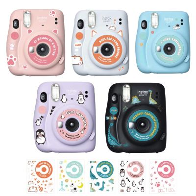 Mini 11 Stickers Set Accessories Compatible with Fujifilm Instax Mini 11 Instant Camera Case Leather Bag Pictures Films Album Photo Frames Decor Decal Set 5 Sheet (Space Animals)