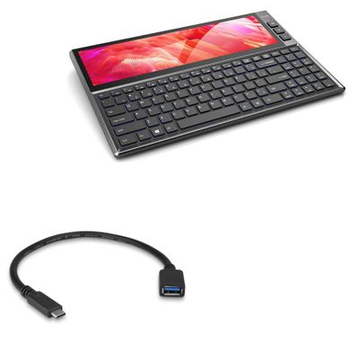 BoxWave Cable Compatible with Ficihp Mechanical Keyboard K1 - USB Expansion Adapter, Add USB Connected Hardware to Your Phone