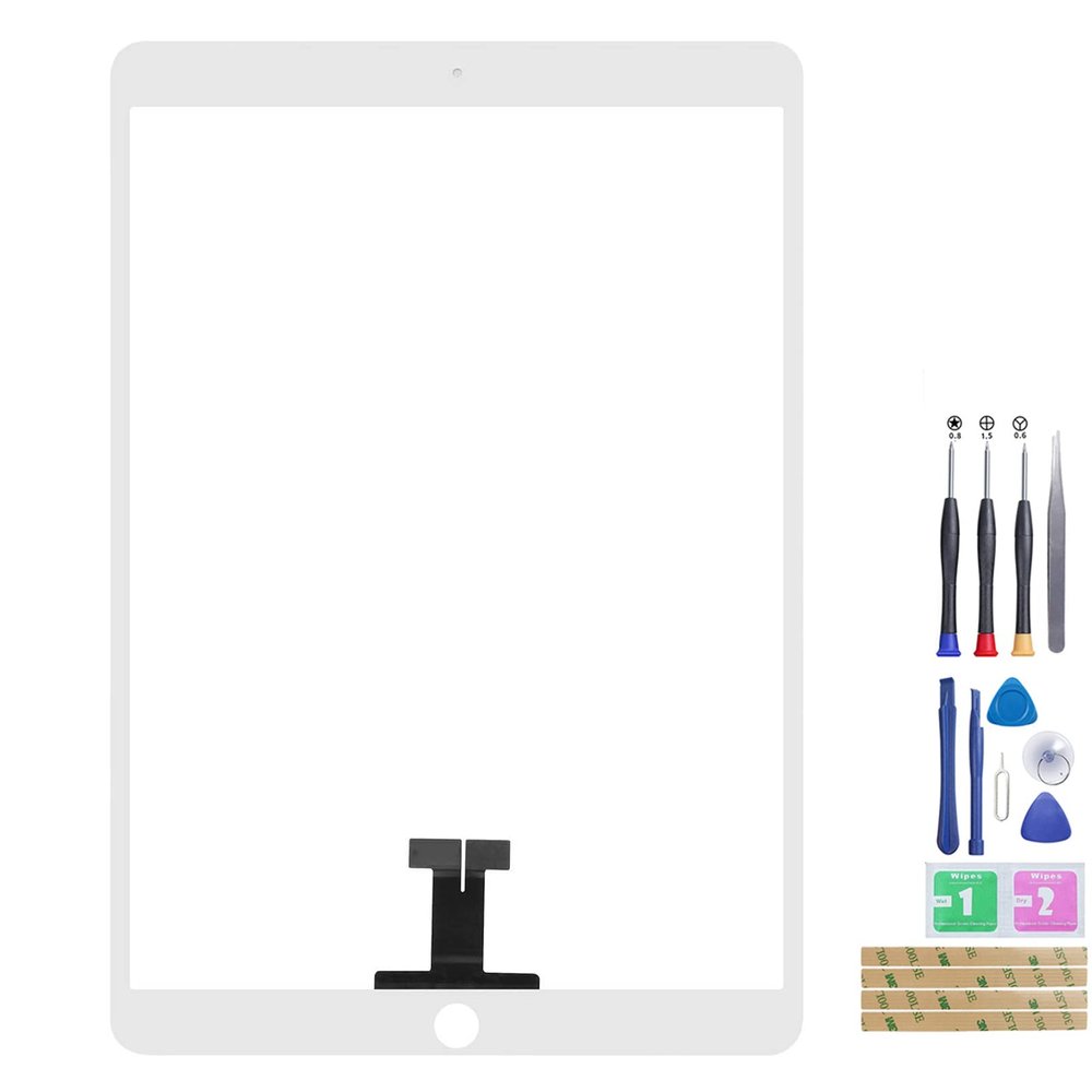 Jinyan Touch Screen for i-Pad pro 10.5 2017 A1701 A1852 A1709 Digitizer Touch Screen Outer Screen Glass Replacement (White)