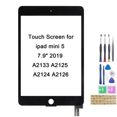Jinyan Touch Screen for i-Pad Mini 5 7.9" 2019 A2133 A2125 A2124 A2126 Digitizer Touch Screen Outer Screen Glass Replacement (Black)