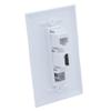 1Gang Colorful 1 Port HDMI 1 Port CAT6 RJ45 1 Port Coaxial F RG6 Female To Female Wall Plate (White) view 3