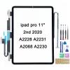 Jinyan Touch Screen for i-Pad pro 11" 2nd 2020 A2228 A2231 A2068 A2230 Digitizer Touch Screen Outer Screen Glass Replacement (Black) view 1
