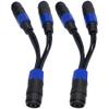 CNCESS CESS-204 Speakon Splitter Cable - One NL4MP Input to Two NL4MP Outputs, 8 x 12AWG Wires, Maximum Signal Transfer and Flexibility, 2 Pack view 1