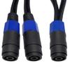 CNCESS CESS-204 Speakon Splitter Cable - One NL4MP Input to Two NL4MP Outputs, 8 x 12AWG Wires, Maximum Signal Transfer and Flexibility, 2 Pack view 3