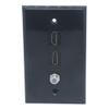 1Gang Colorful 2 Ports HDMI 1 Port Coaxial F RG6 Female To Female Wall Plate (Black) view 1