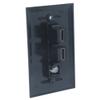 1Gang Colorful 2 Ports HDMI 1 Port Coaxial F RG6 Female To Female Wall Plate (Black) view 3