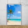 10x12FT Tropical Beach Backdrop Sea, Blue Sky and White Clouds Backdrops Summer Ocean Photography Backdrops Sunshine Luau Themed Party Decorations for Boys Girls Portrait Holiday Travel Banner view 3