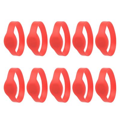 10pcs 125KHz RFID Waterproof Wristband Silicone Bracelet for Swimming Pool & Access Control - IP68 Rated - Multi-Color Options