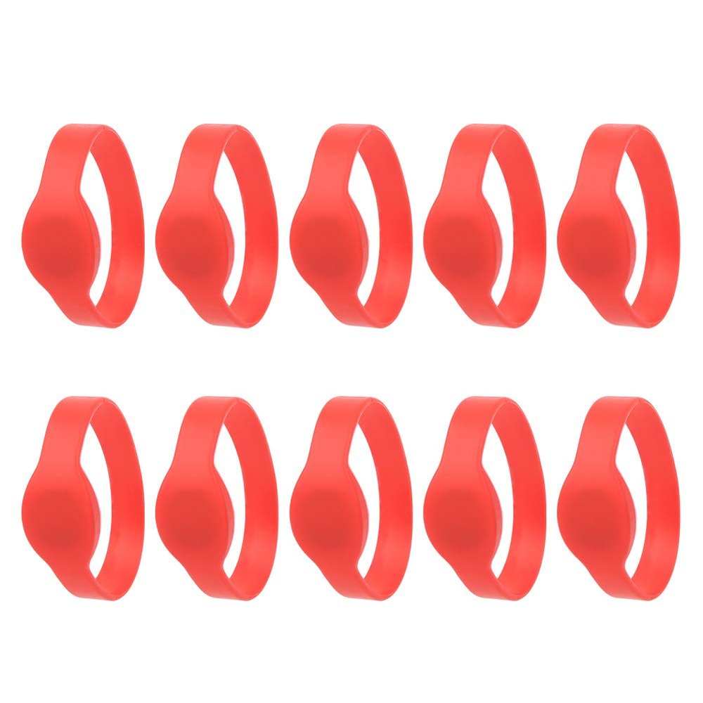 10pcs 125KHz RFID Waterproof Wristband Silicone Bracelet for Swimming Pool & Access Control - IP68 Rated - Multi-Color Options