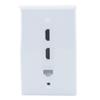1Gang Colorful 2 Ports HDMI 1 Port CAT6 RJ45 Female To Female Wall Plate (White) view 1