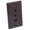1Gang Colorful 3 Ports CAT6 RJ45 Female To Female Wall Plate (Brown) view 2