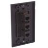 1Gang Colorful 3 Ports CAT6 RJ45 Female To Female Wall Plate (Brown) view 3