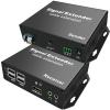 LornCeng 4K KVM USB HDMI Extender Over Fiber up to 20KM, Fiber Optic KVM Extender  Zero Latency, 4 Ports USB2.0, Bidirectional Audio & RS232, IR Control view 1