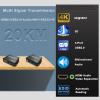 LornCeng 4K KVM USB HDMI Extender Over Fiber up to 20KM, Fiber Optic KVM Extender  Zero Latency, 4 Ports USB2.0, Bidirectional Audio & RS232, IR Control view 3