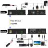 LornCeng 4K KVM USB HDMI Extender Over Fiber up to 20KM, Fiber Optic KVM Extender  Zero Latency, 4 Ports USB2.0, Bidirectional Audio & RS232, IR Control view 4