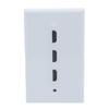 1Gang Colorful 3 Ports HDMI Female To Female Wall Plate (White) view 1