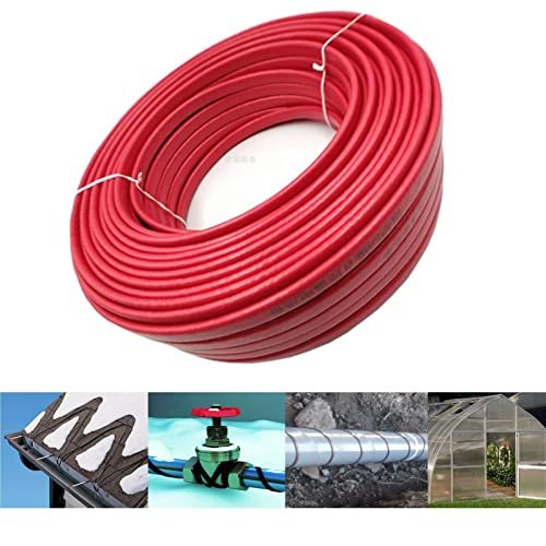 QWEIAS 220V New Infrared Carbon Fiber Heating Cable/Wire,12 Watts 15mm Heating Wire Warm Floor Cable,Self-Regulating Cable