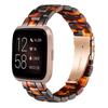 AWSMOR Compatible with Fitbit Versa 2 Band Women Men Resin Wristbands Strap with Stainless Steel Buckle Replacement for Fitbit Versa 2 Smartwatch (Tortoiseshell) view 1