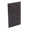 1Gang Colorful 4 Ports HDMI Female To Female Wall Plate (Brown) view 2