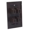 1Gang Colorful 4 Ports HDMI Female To Female Wall Plate (Brown) view 3