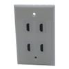 1Gang Colorful 4 Ports HDMI Female To Female Wall Plate (Almond) view 1