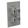 1Gang Colorful 4 Ports HDMI Female To Female Wall Plate (Almond) view 3
