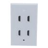 1Gang Colorful 4 Ports HDMI Female To Female Wall Plate (White) view 1