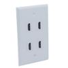 1Gang Colorful 4 Ports HDMI Female To Female Wall Plate (White) view 2