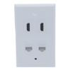 1Gang Colorful 2 Ports HDMI 2 Ports CAT6 RJ45 Female To Female Wall Plate (White) view 1