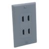 1Gang Colorful 4 Ports HDMI Female To Female Wall Plate (Gray) view 2
