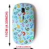 2.4G Wireless Mouse with Cute Pattern Design for All Laptops and Desktops with Nano Receiver - Cartoon Numbers view 2