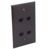 1Gang Colorful 4 Ports CAT6 RJ45 Female To Female Wall Plate (Brown) view 2