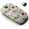 2.4G Wireless Mouse with Cute Pattern Design for All Laptops and Desktops with Nano Receiver - Floral Flowers view 1