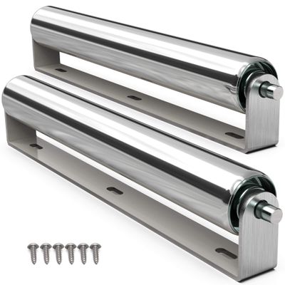2" Diameter Heavy Duty Roller with Bracket Set - 17" Long for Transporting Such as Foating Fishing Boats, Kayaks, Rafts and so on - Pack of 2
