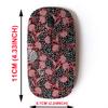 2.4G Wireless Mouse with Cute Pattern Design for All Laptops and Desktops with Nano Receiver - Beautiful Silhouette Carnation Flowers view 2