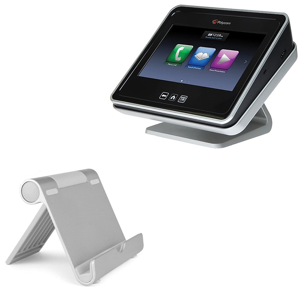 BoxWave Stand and Mount Compatible with Polycom Touch Control (7 in) - VersaView Aluminum Stand, Portable, Multi Angle Viewing Sturdy