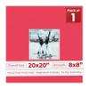 20x20 Mat Bevel Cut for 8x8 Photos - Acid Free Cardinal Red Precut Matboard With Backing Board and Crystal Clear, Self Seal Photo Mat Bag - For Pictures, Photos, Framing - 4-ply Thickness view 1