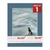 16x20 Mat Bevel Cut for 12x16 Photos - Acid Free Steel Blue Precut Matboard With Backing Board and Crystal Clear, Self Seal Photo Mat Bag - For Pictures, Photos, Framing - 4-ply Thickness view 1