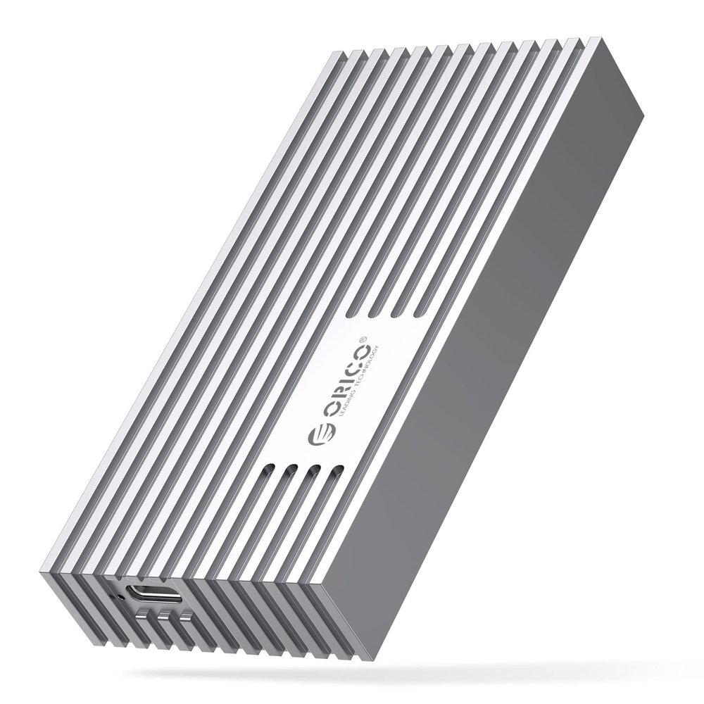 ORICO 40Gbps NVMe SSD Enclosure, M.2 to USB-C Adapter for NVMe M-Key 4TB SSD 2280, Aluminum M2 External SSD Case, Compatible with Thunderbolt 3/4 USB3.2/3.1/3.0/Type-M234-Silver